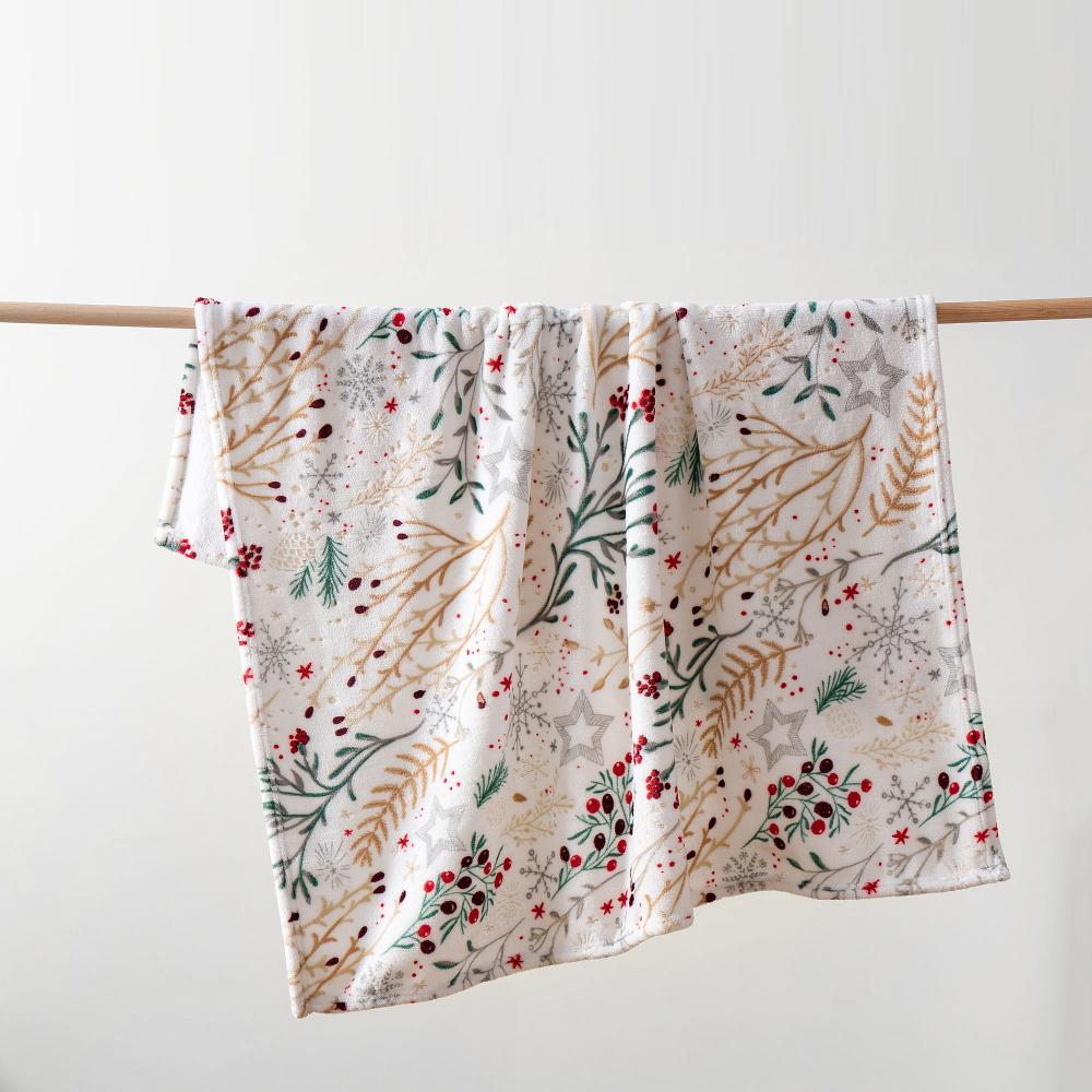 Placement Foil Print Fleece Blanket