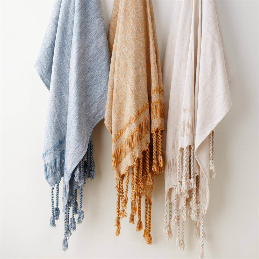 Cotton Acrylic Blend Woven Throw 1 1