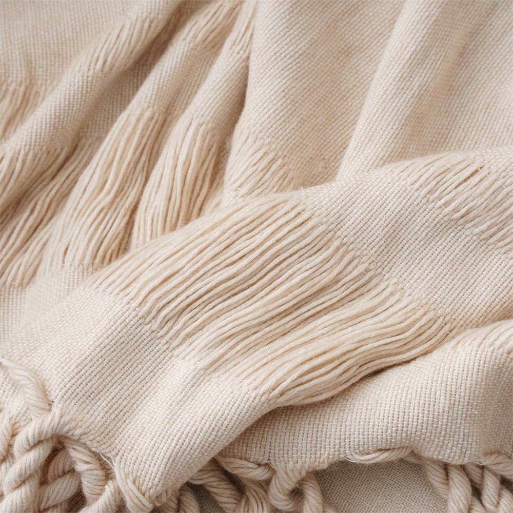 Cotton Acrylic Blend Woven Throw 6 1