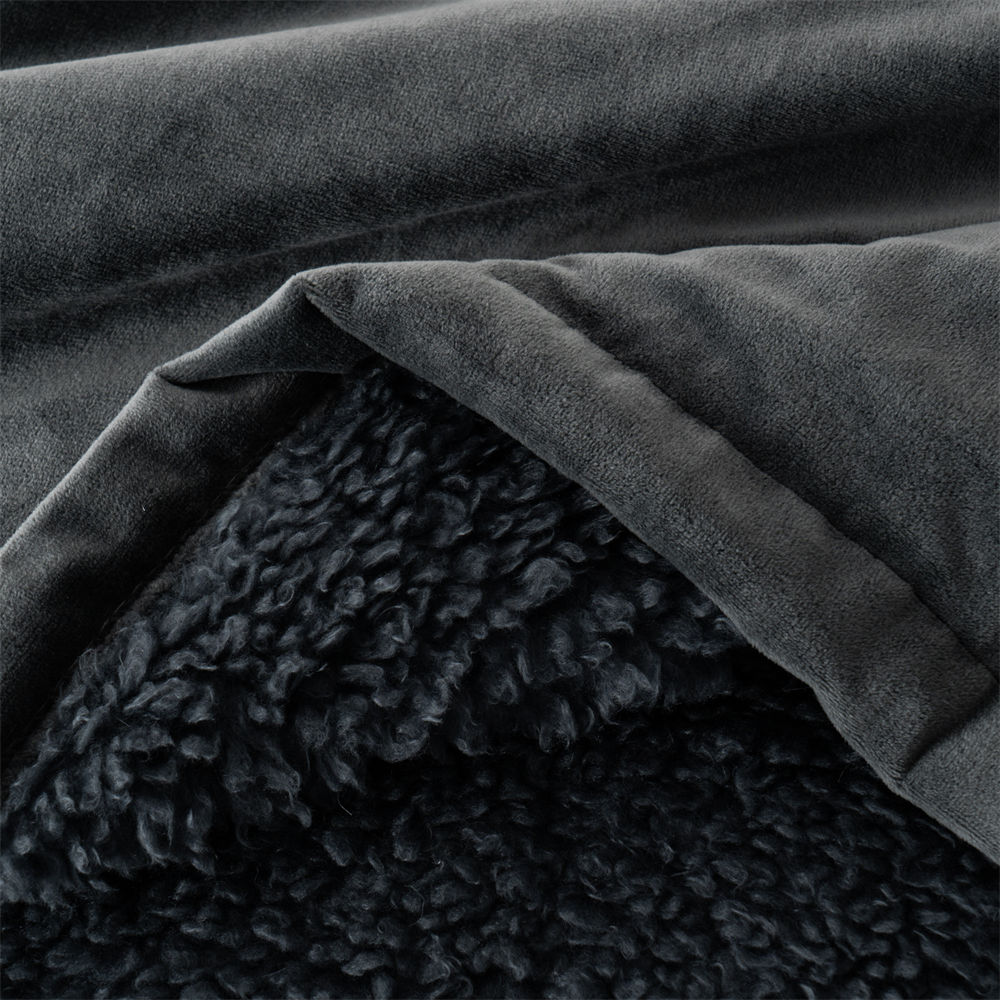 Mink Faux Alpaca Blanket with an opening 7