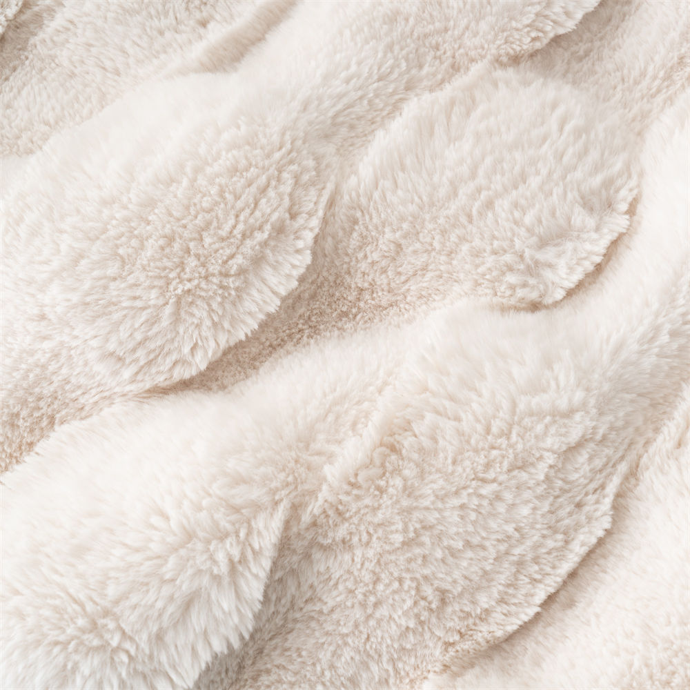 double sided checkered faux fur blanket 5