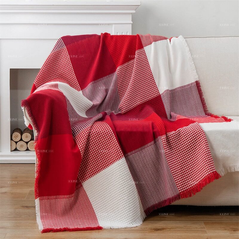 jacquard faux patchwork blanket 1 1