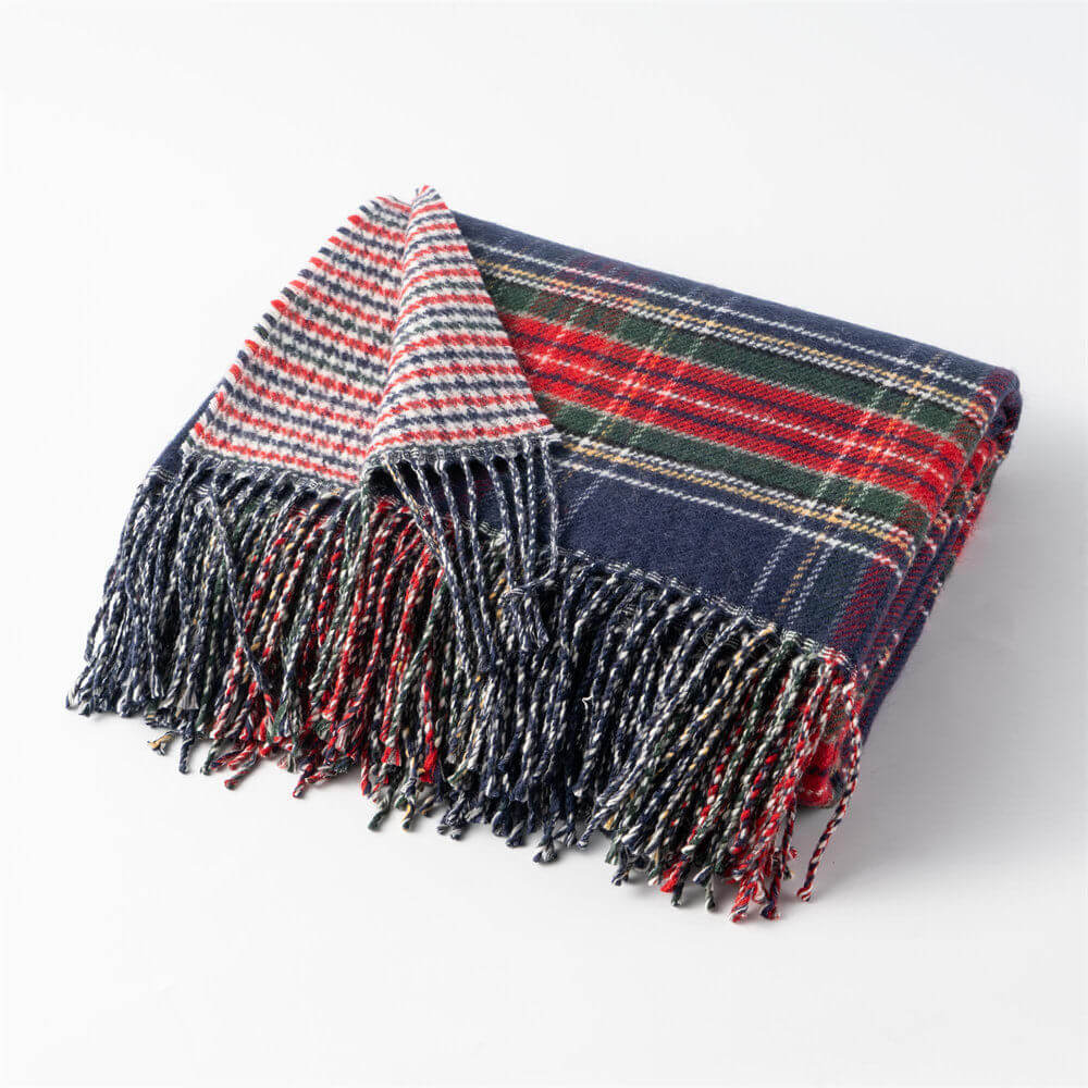 reversible tartan wool blanket 3 1