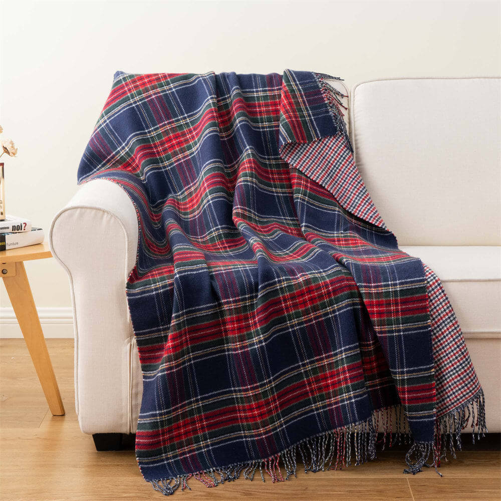 reversible tartan wool blanket 7 1