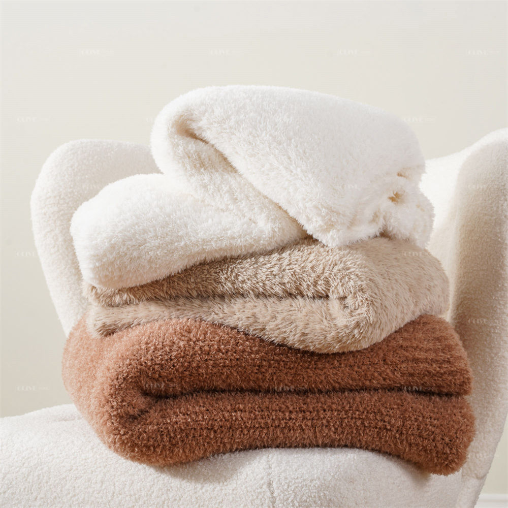 fluffy shaggy knit blanket 1