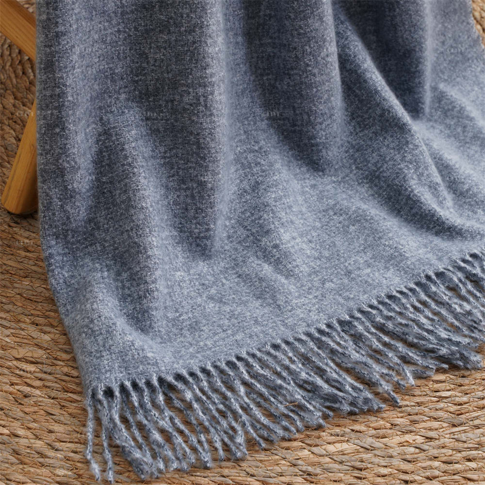 heathered faux mohair throw 8