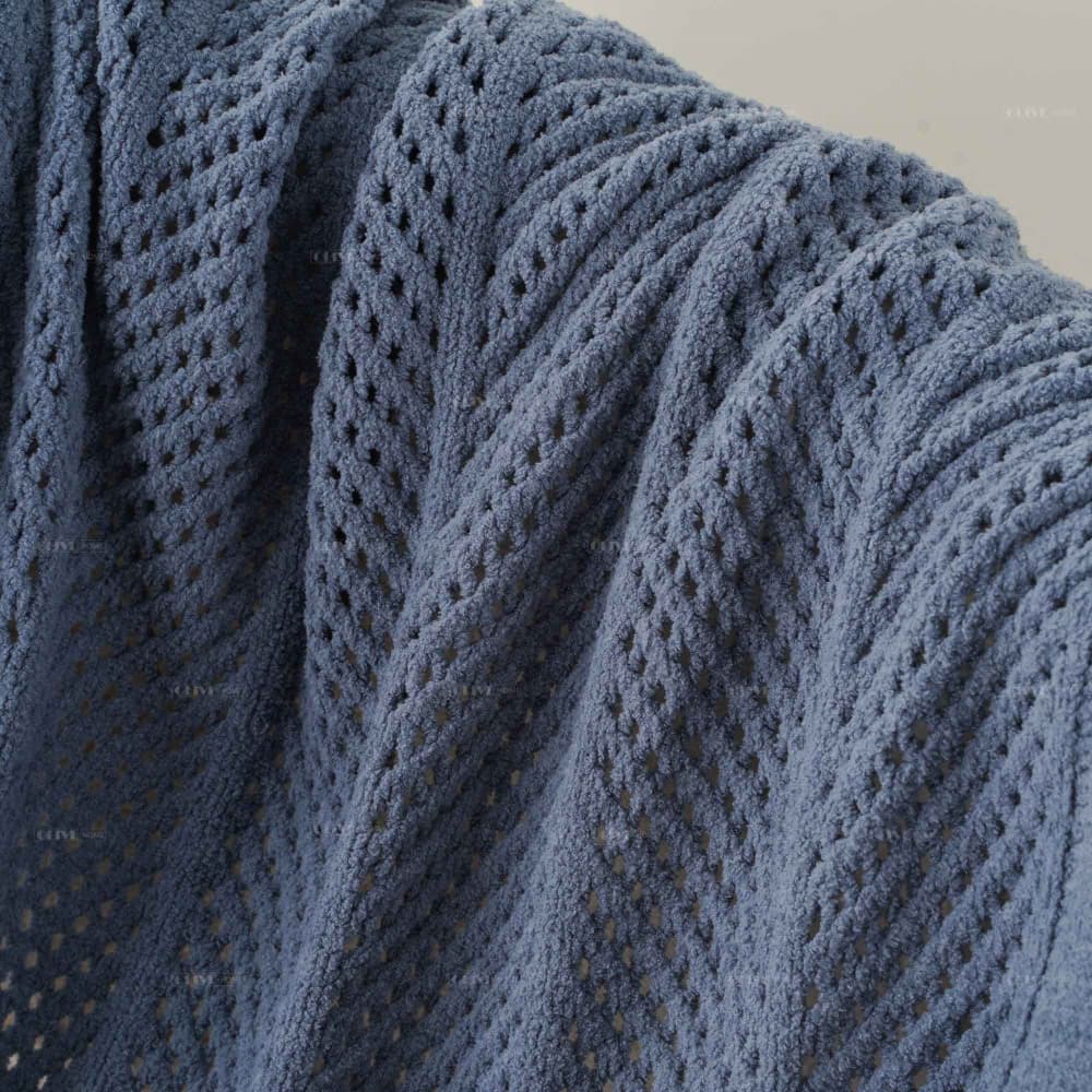 hollow out chenille knit blanket 8