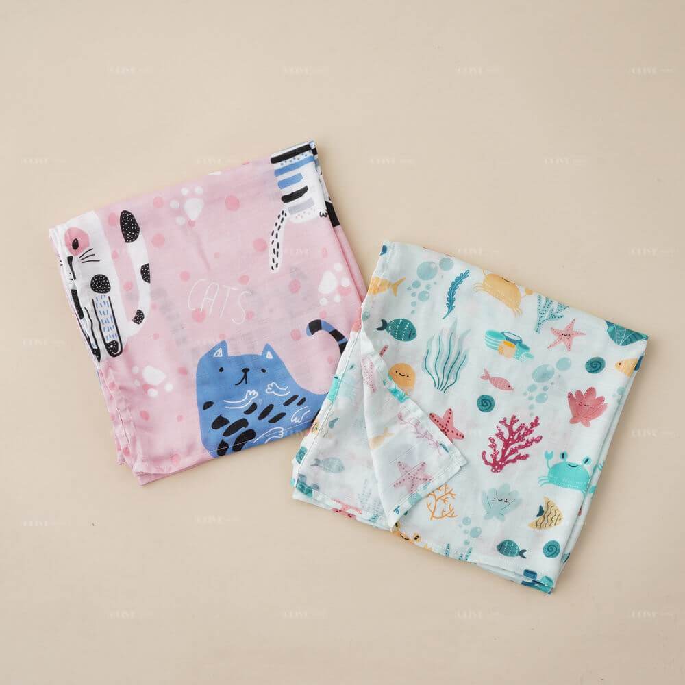 Bamboo Muslin Baby Blanket with Digital Printing 1