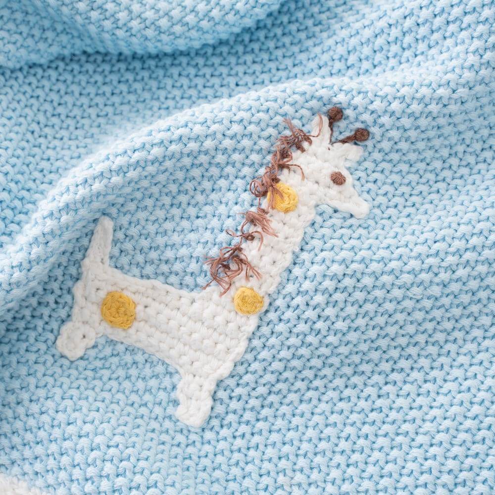 Cotton Knit Baby Blanket with Crochet Trim 5
