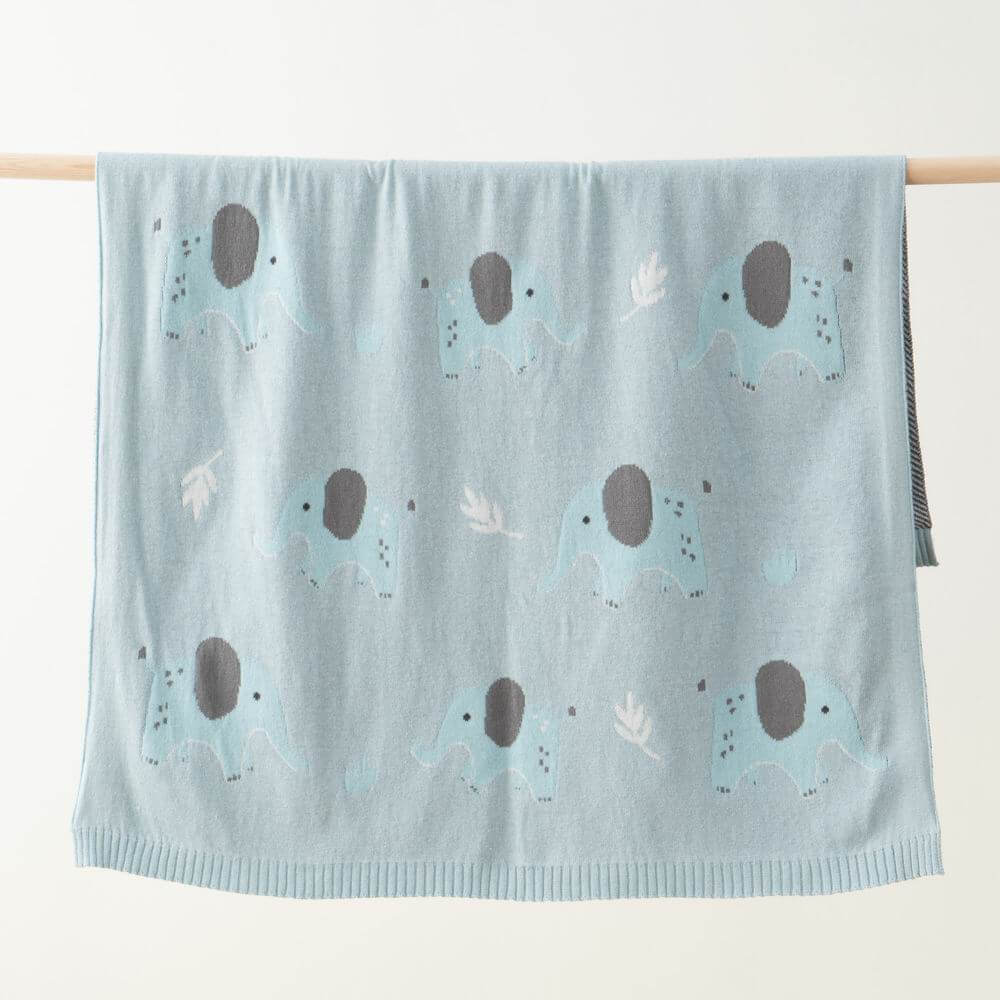 Cozy Cotton Animal Jacquard Baby Blanket 1