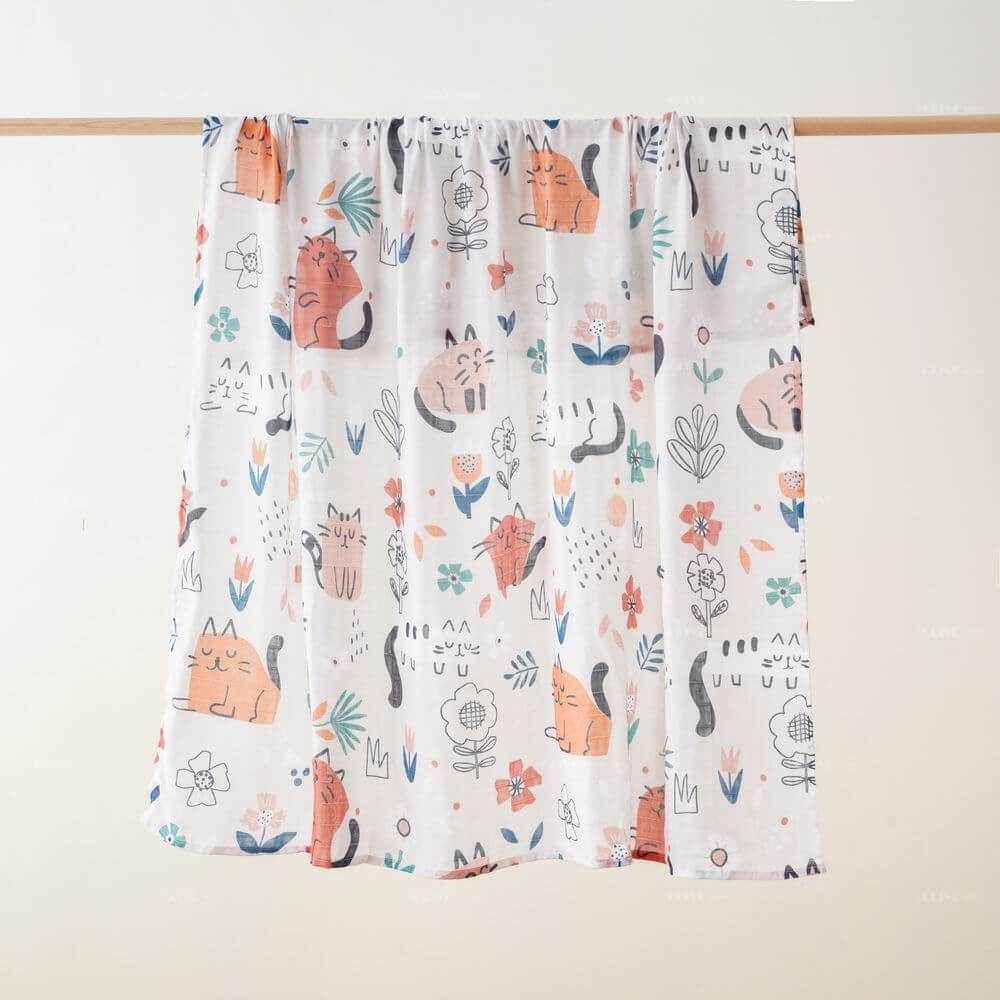 Digital Printed Muslin BambooCotton Blended Baby Blanket 7 Digital Printed Muslin BambooCotton Blended Baby Blanket 7